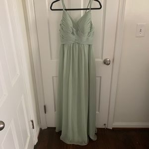 Azazie Blake Bridesmaid Dress - Dusty Sage - Size6